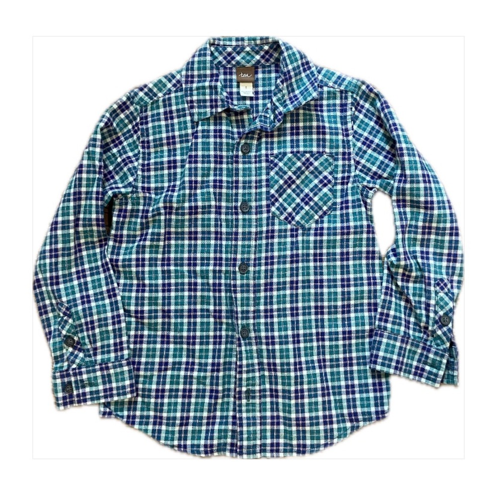 Green and blue plaid shirt
